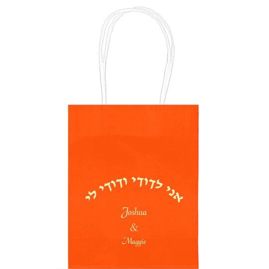 Hebrew I am My Beloveds Mini Twisted Handled Bags